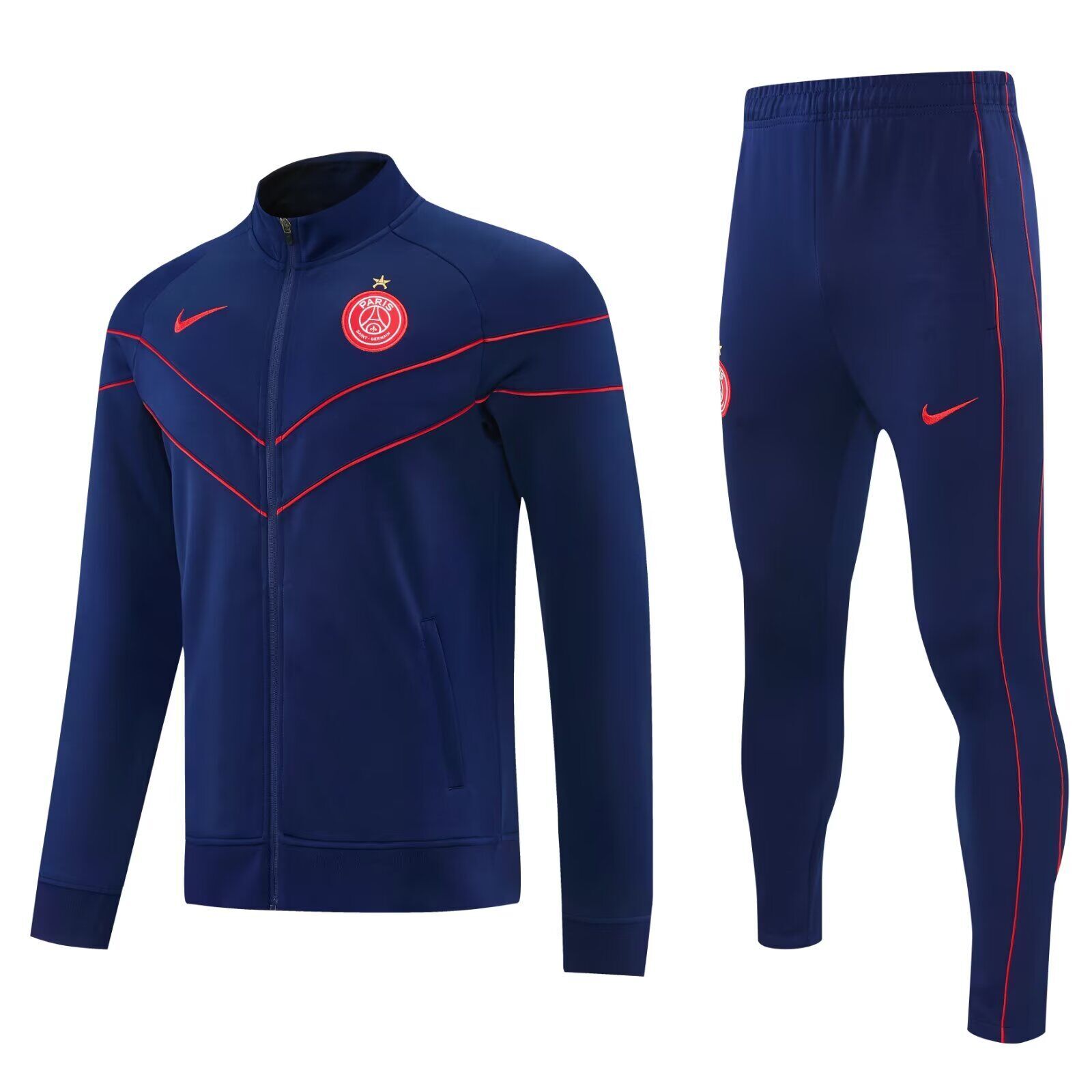 AAA Quality Paris St Germain 26/27 Tracksuit - Dark Blue/Red